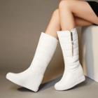 Hidden Wedge Padded Mid-calf Boots
