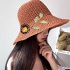 Foldable Floral Straw Sun Hat