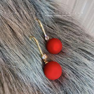 Rhinestone Bead / Faux Pearl Dangle Earring