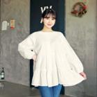 Button-detail Tiered Tunic