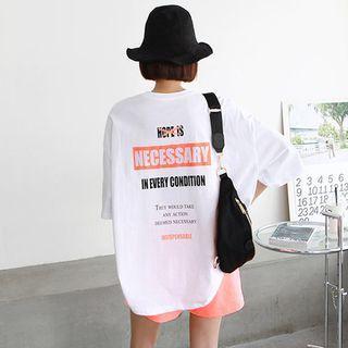 Letter Oversized Cotton T-shirt