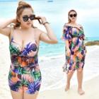 Floral Print Bikini With Cover-up
