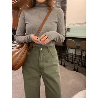 Turtle-neck Knit Top One Size