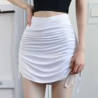 Quick Dry Drawstring Mini Pencil Skirt