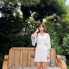 Wrap-front Tie-waist Playsuit