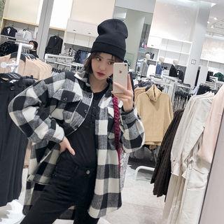 Check Longline Shirt Jacket