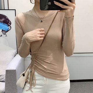 Cutout Drawstring T-shirt