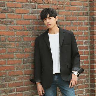 Notched-lapel Multi-pocket Blazer
