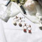 Wood Cube Earring