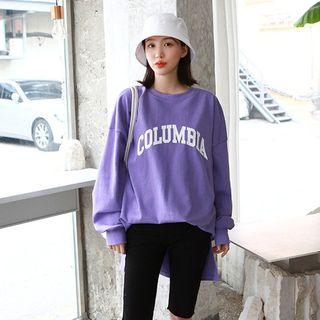 Columbia Printed Slit-side Oversized Sweatshirt