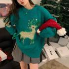 Round Neck Deer Sweater