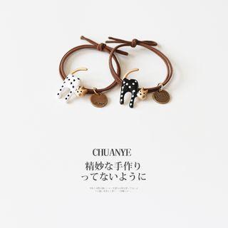 Dotted Alloy Cat Hair Tie
