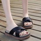 Crossover Strap Platform Sandals