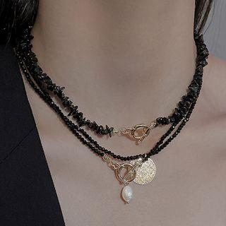 Gemstone / Faux Crystal / Alloy Pendant Necklace / Set