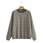 Striped Sweater Grayish Blue - One Size