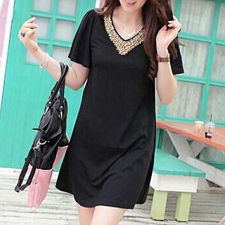 Short-sleeve Paneled Tunic