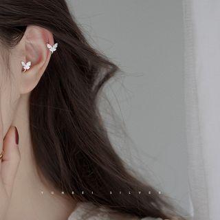 925 Sterling Silver Butterfly Ear Cuff