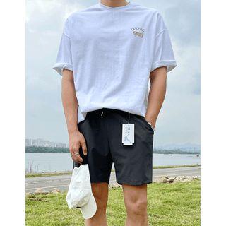 Drop-shoulder Illustrated T-shirt