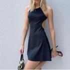Cutout Drawstring Back Sleeveless A-line Dress