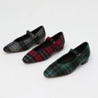 Plaid Mary Jane Flats