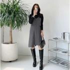 Spaghetti-strap Button-trim Dress