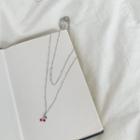 Cherry Pendant Chain Necklace Silver - One Size