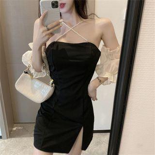 Halter Slit Dress