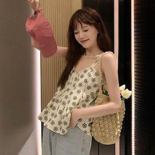 Floral Camisole Top Milky White - One Size