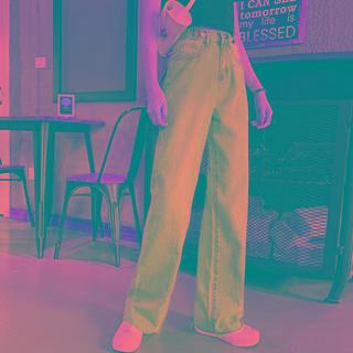 Straight Leg Denim Jeans