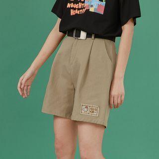 Animal Applique Shorts Almond - M