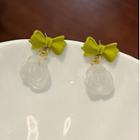 Bow Flower Drop Earring 1 Pair - Green - One Size