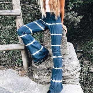 Tie-dyed Boot-cut Pants