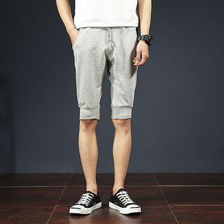 Patterned Panel Sweat Shorts