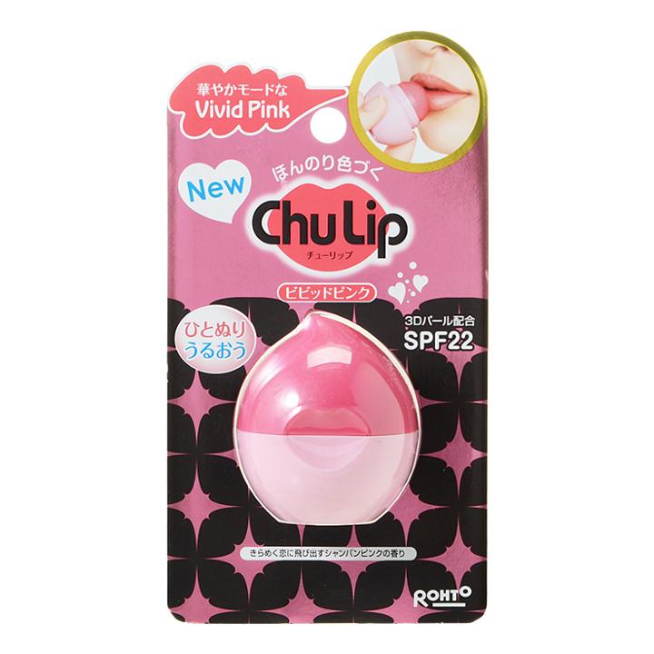 Mentholatum - Rohto Chu Lip Lip Balm Spf 22 Vivid Pink 7g