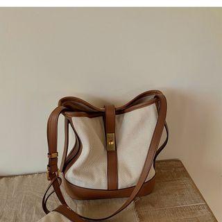Canvas Bucket Bag Brown - One Size