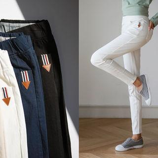 Stripe-tag Slim-fit Pants