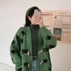 Heart Print Toggle Cardigan