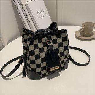 Checkerboard Bucket Bag