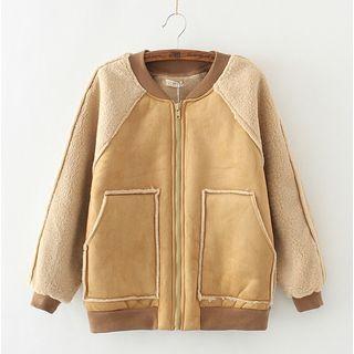 Fleece Panel Zip Jacket