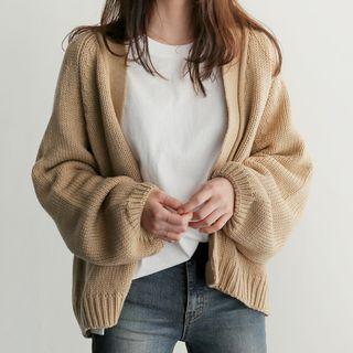 Oversize Open-front Knit Cardigan