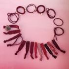Set Of 20: Hair Tie 20pcs - As Shown In Figure - Wine Red - One Size