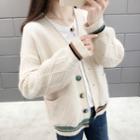 Color Buttoned Cardigan