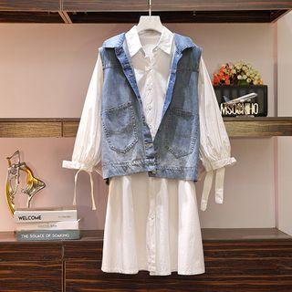 Denim Vest / Shirtdress / Set