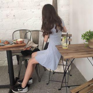 Cross Strap Short-sleeve Slim-fit Dress