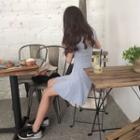 Cross Strap Short-sleeve Slim-fit Dress
