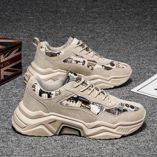 Platform Printed Lace Up Sneakers