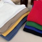 Colored Sheer Knit Polo Shirt