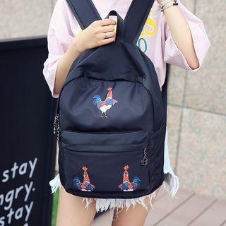 Cock-embroidered Backpack ( 2 Design)