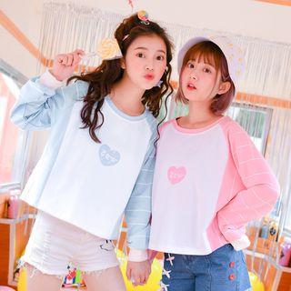 Heart Raglan Long-sleeve T-shirt