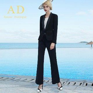 Single-button Blazer / Dress Pants / Set